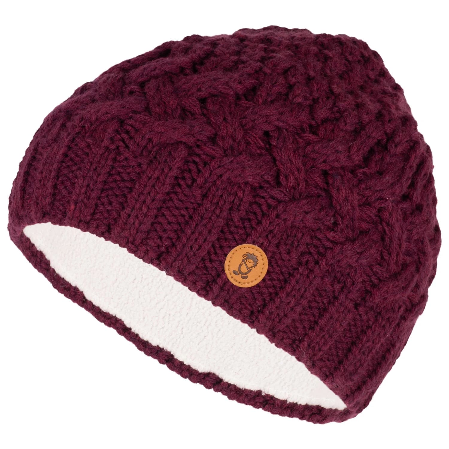 Детска зимна шапка (beanie) Trollkids Girl's Rauland Cap Beanie - Deep Ruby