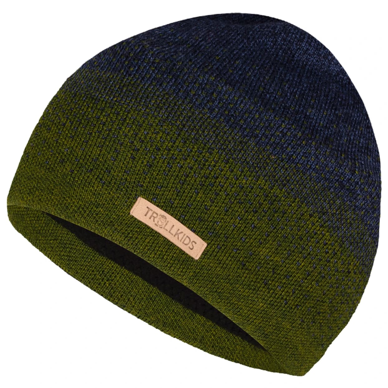 Детска зимна шапка (beanie) Trollkids Kid's Merino Cap Beanie - Spruce Gree / Navy