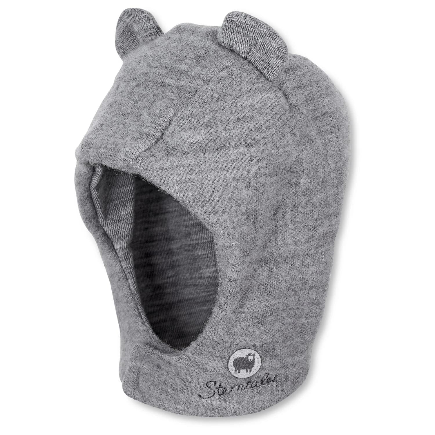 Детска зимна шапка (beanie) Sterntaler Kid's Scarf Hat Wool with Ears Beanie - Silber Melange
