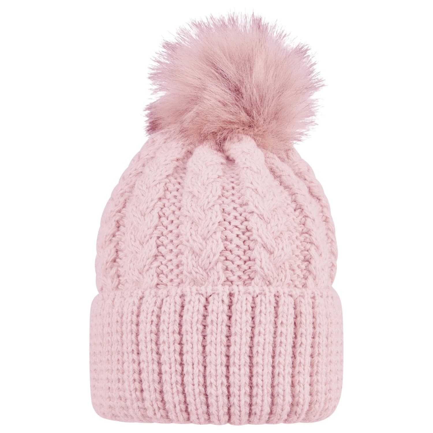 Детска зимна шапка (beanie) Sterntaler Kid's Knitted Beanie Cable Knit Beanie - Lichtrosa