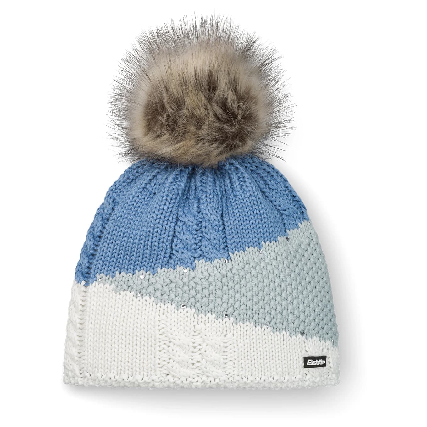 Зимна шапка (beanie) Eisbär Women's Eden Lux Crystal Beanie - White / Fjord / Skyway / Grau