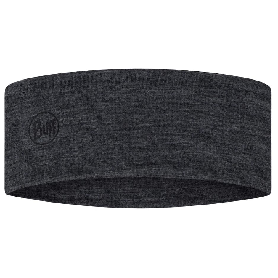 Лента за глава Buff Merino Lightweight Headband - Solid Grey