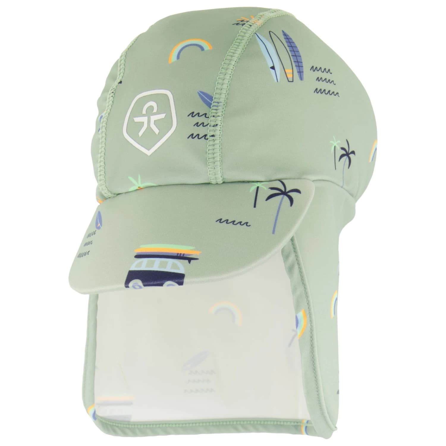 Детска шапка с козирка Color Kids Kid's Hat AOP Cap - Iceberg Green