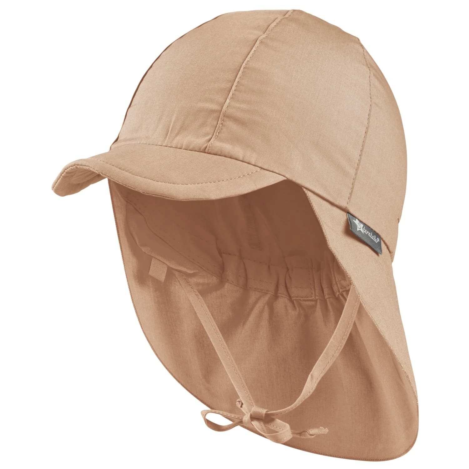 Детска шапка с козирка Sterntaler Kids' Peaked Cap with Neck Flap Cap - Taupe