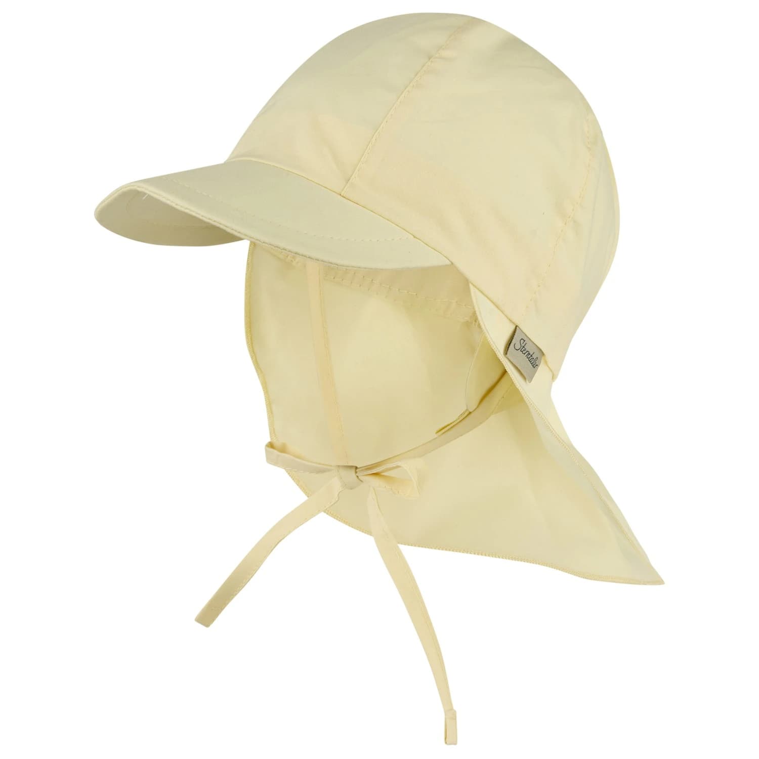 Детска шапка с козирка Sterntaler Kids' Peaked Cap with Neck Flap Cap - Vanille