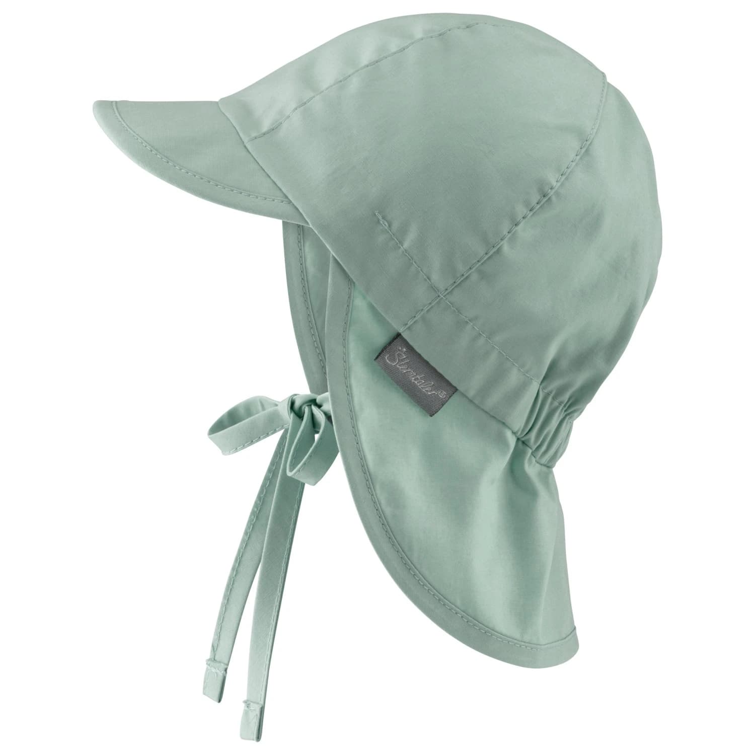 Детска шапка с козирка Sterntaler Kids' Peaked Cap with Neck Flap Basic Cap - Eisgrün