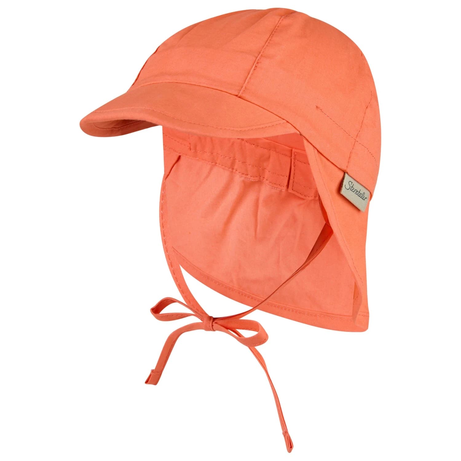 Детска шапка с козирка Sterntaler Kids' Peaked Cap with Neck Flap Basic Cap - Leuchtorange