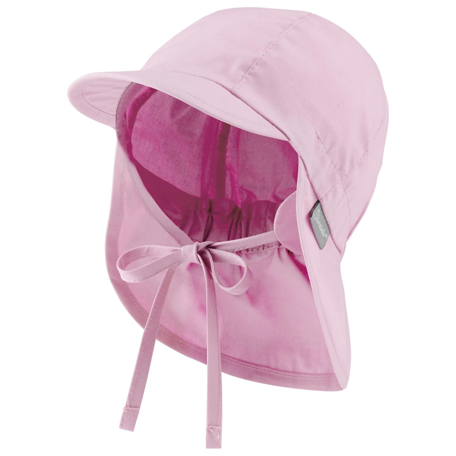 Детска шапка с козирка Sterntaler Kids' Peaked Cap with Neck Flap Basic Cap - Puderrosa