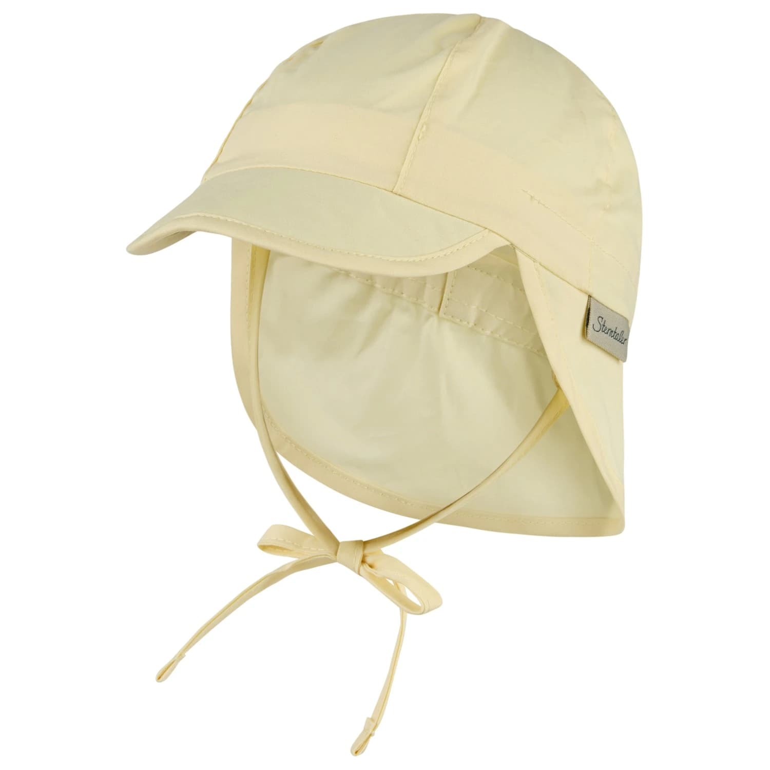 Детска шапка с козирка Sterntaler Kids' Peaked Cap with Neck Flap Basic Cap - Vanille