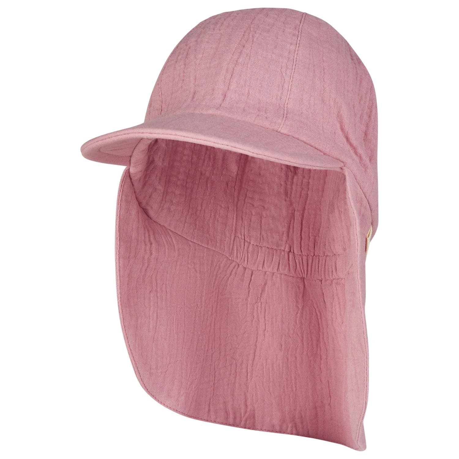 Детска шапка с козирка Sterntaler Kids' Peaked Cap with Neck Flap Muslin Cap - Samtrosa
