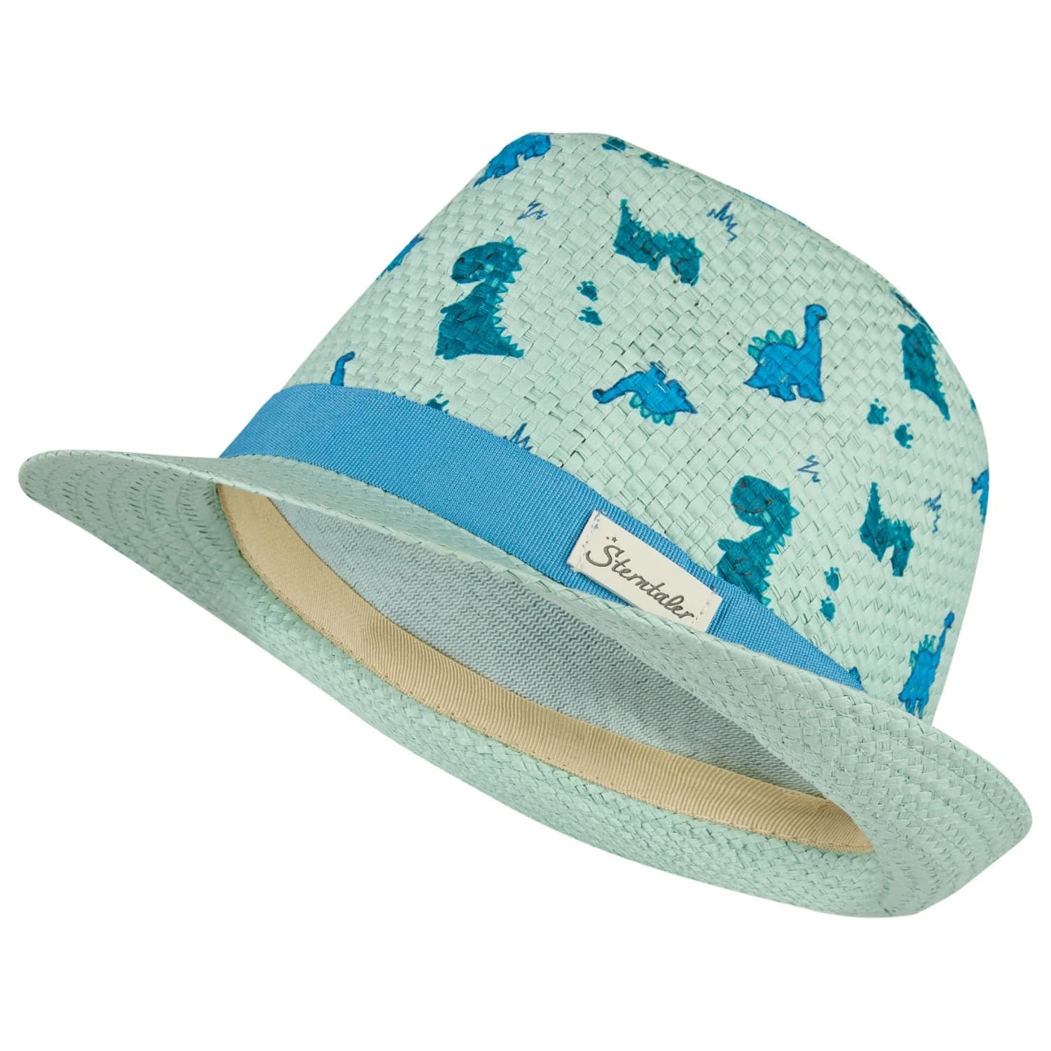 Детска шапка Sterntaler Kids' Straw Hat Dinosaur Hat - Hellmint