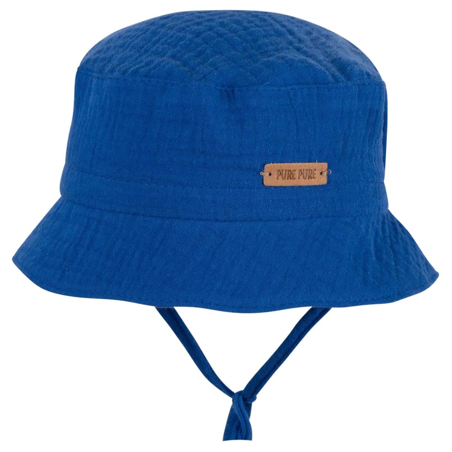 Детска шапка Pure pure Kids' Tie-Up Hat Muslin Hat - Ink Blue