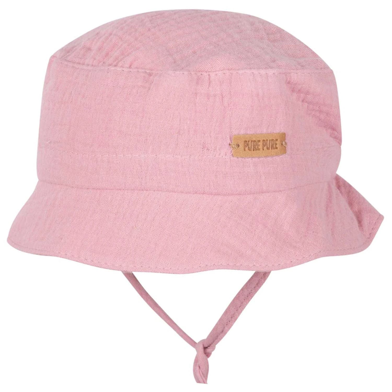 Детска шапка Pure Pure Kids' Tie-Up Hat Muslin Hat - Mauve
