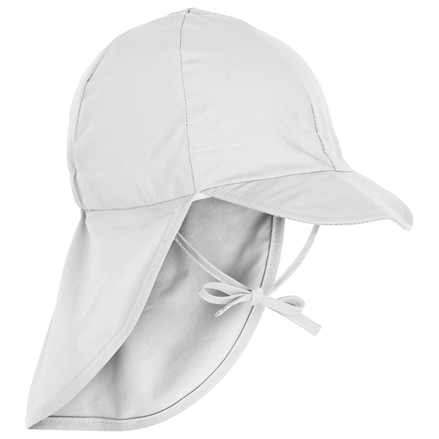 Детска шапка с козирка Mikk-Line Kid's Summercap Long Neck Solid Cap - White