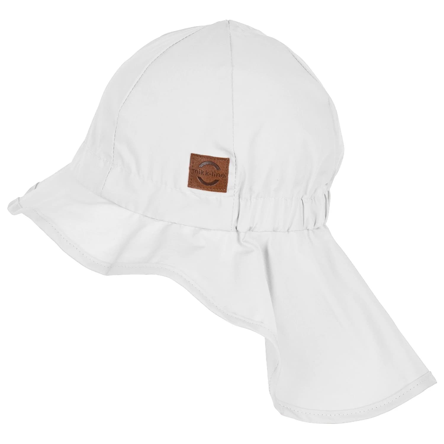 Детска шапка с козирка Mikk-Line Kid's Summerhat Long Neck Solid Cap - White