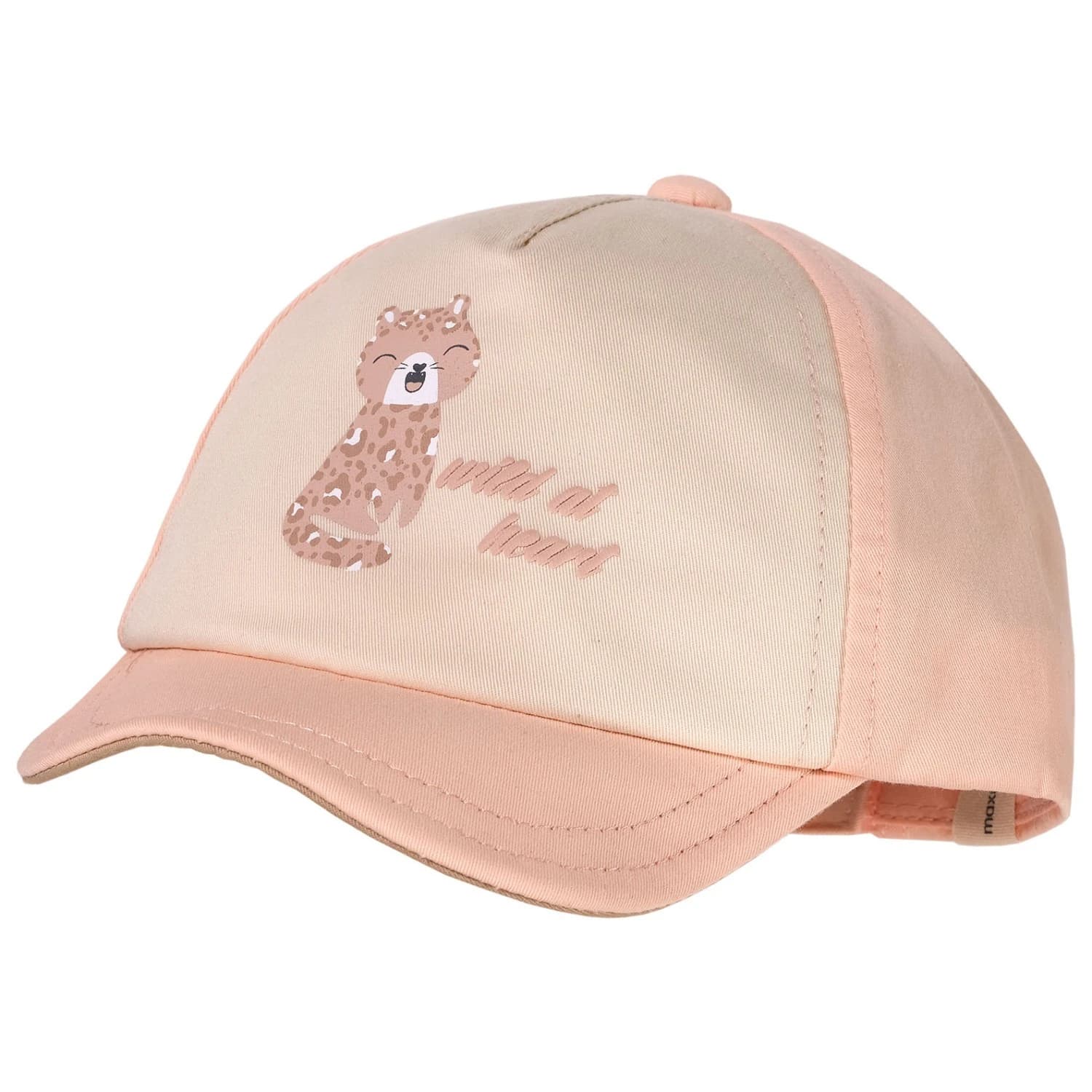 Шапка с козирка Maximo Baby Girl's Cap Wild Cat Flexdach Klettverschluß Cap - Soft Rose