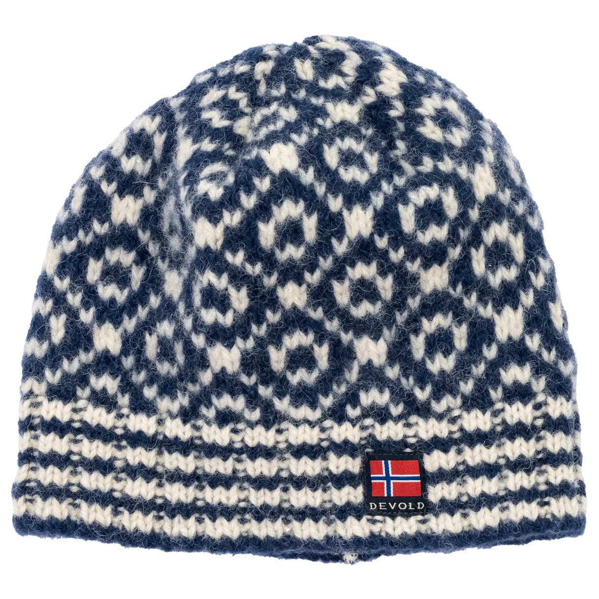 Зимна шапка (beanie) Devold Svalbard Wool Beanie - Night / Off-White