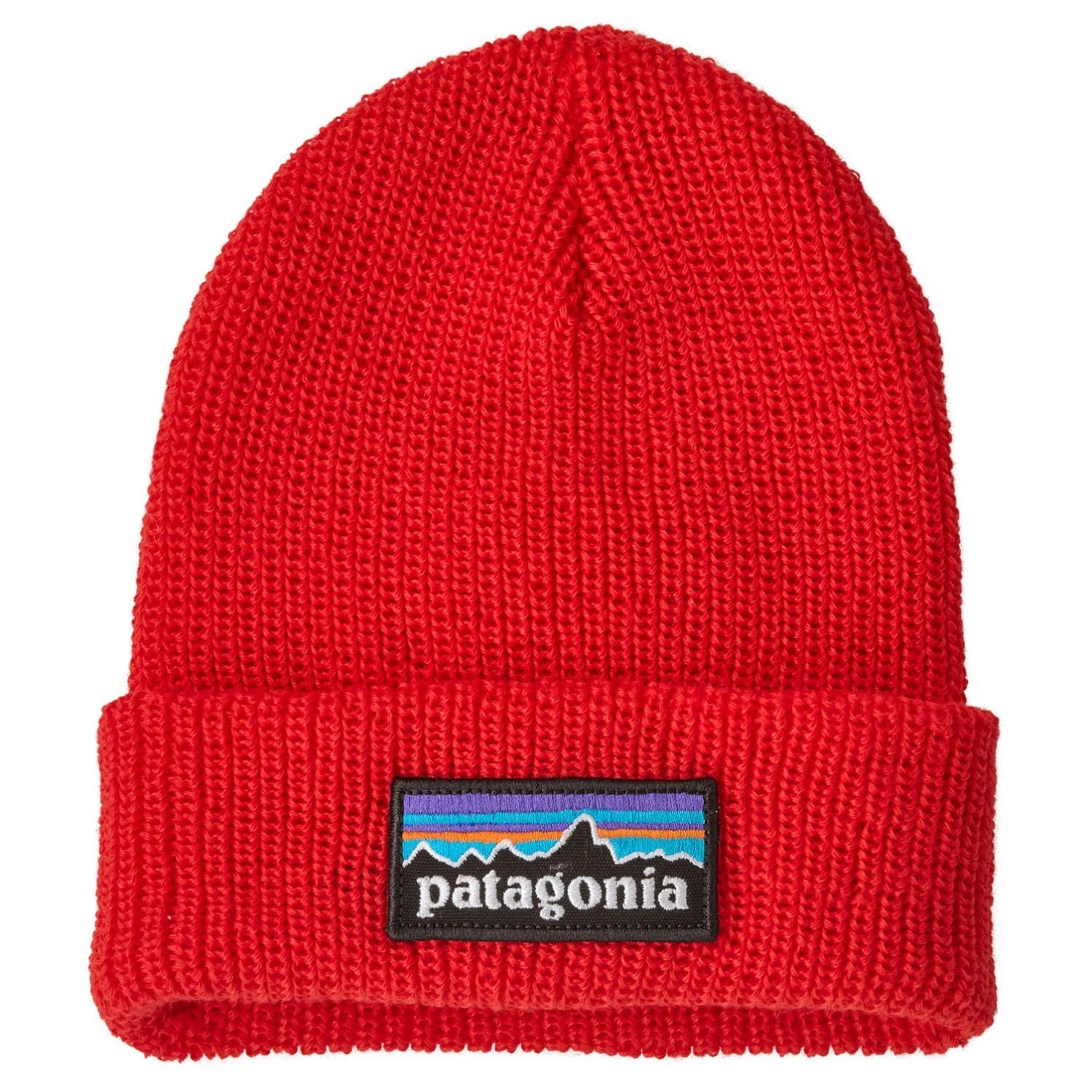 Детска зимна шапка (beanie) Patagonia Kid's Baby Logo Beanie - P-6 Logo: Sizzle Red