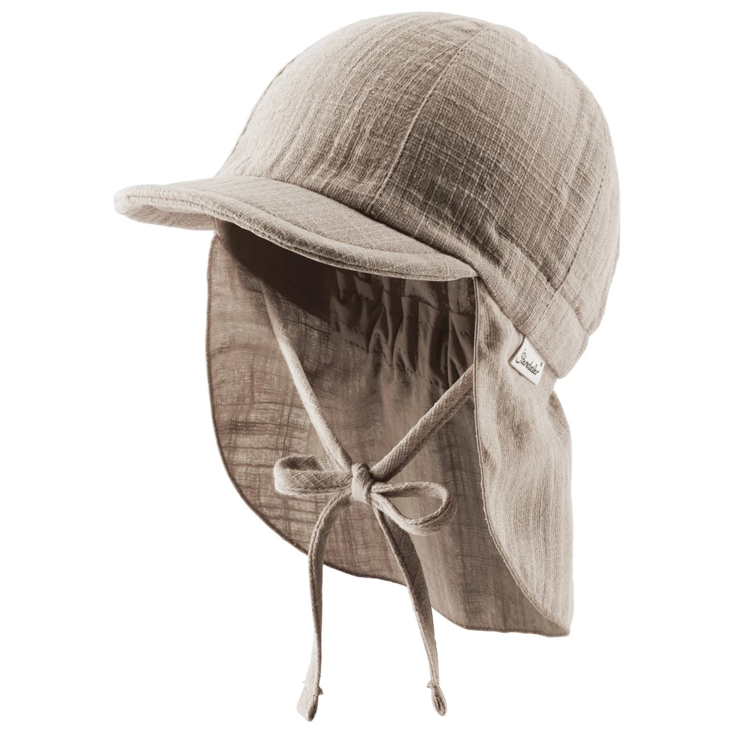 Детска шапка с козирка Sterntaler Kid's Schirmmütze Nacken Uni Cotton Cap - Taupe