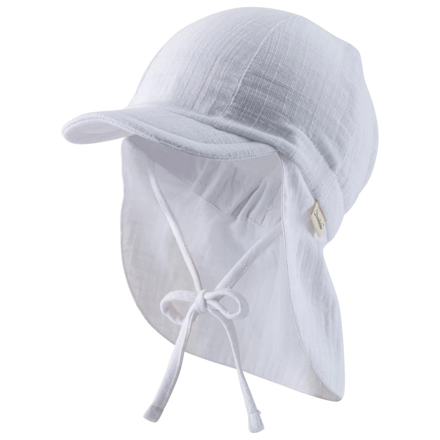 Детска шапка с козирка Sterntaler Kid's Schirmmütze Nacken Uni Cotton Cap - Weiß