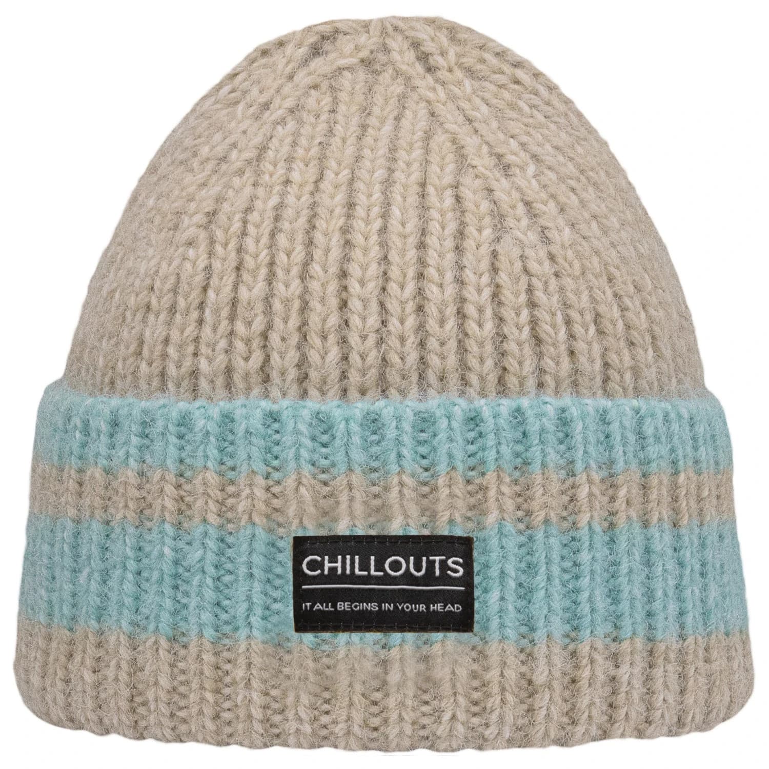 Зимна шапка (beanie) Chillouts Cooper Hat Beanie - Beige / Aqua