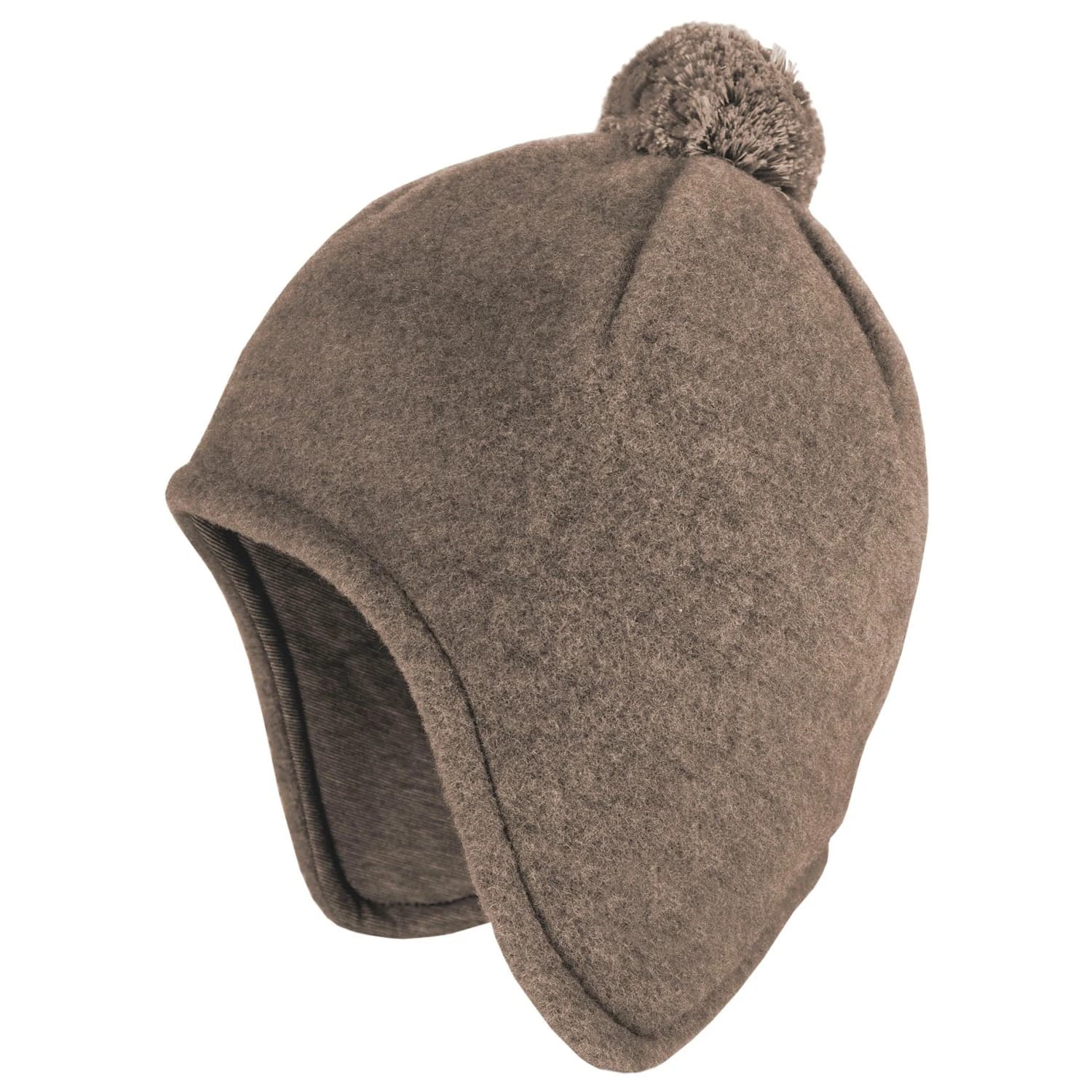 Детска зимна шапка (beanie) Maximo Kids' Mini Inkbeanie with Pom-pom Beanie - Brown Melange