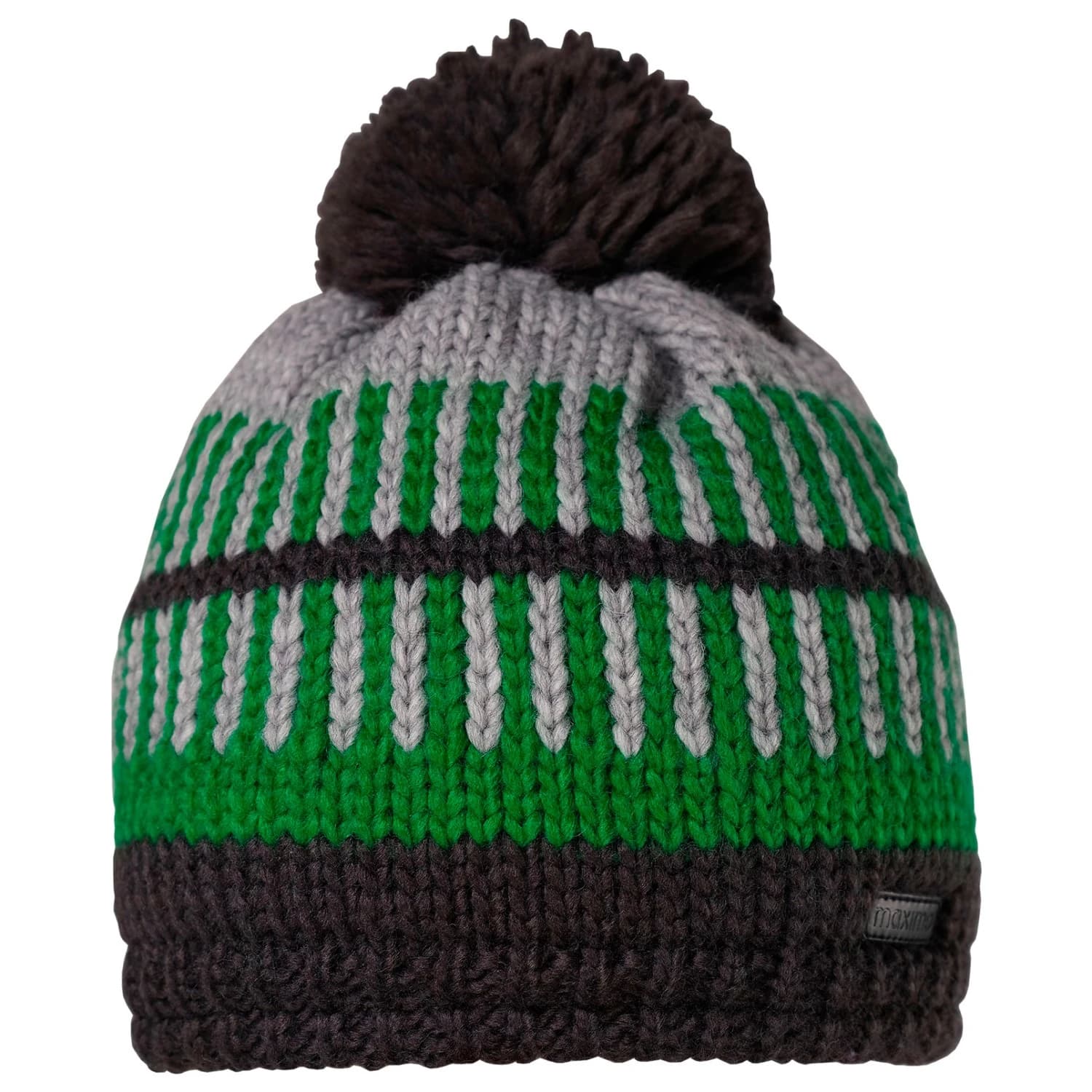 Детска зимна шапка (beanie) maximo Kids' Beanie with Pom-pom Beanie - Espresso / Medium Green