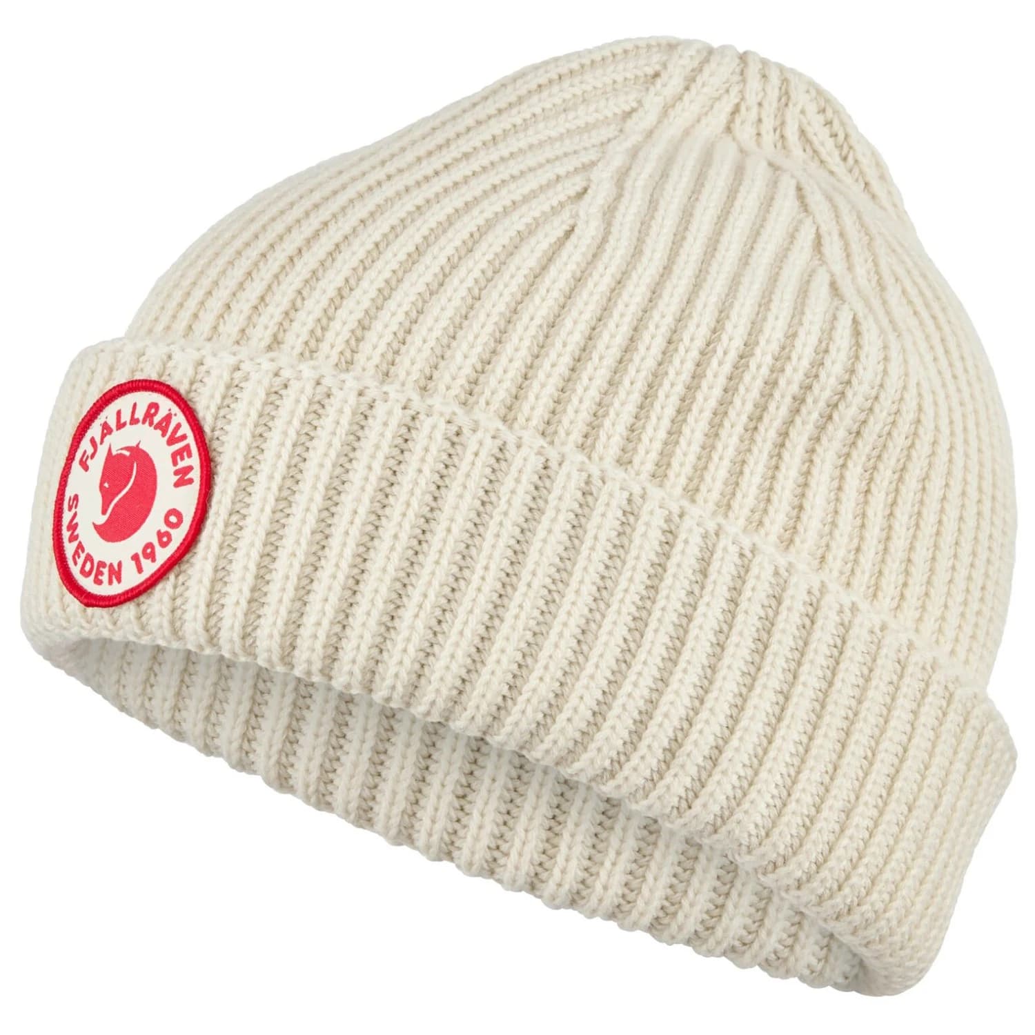 Зимна шапка (beanie) Fjällräven 1960 Lite Logo Hat Beanie - Chalk White