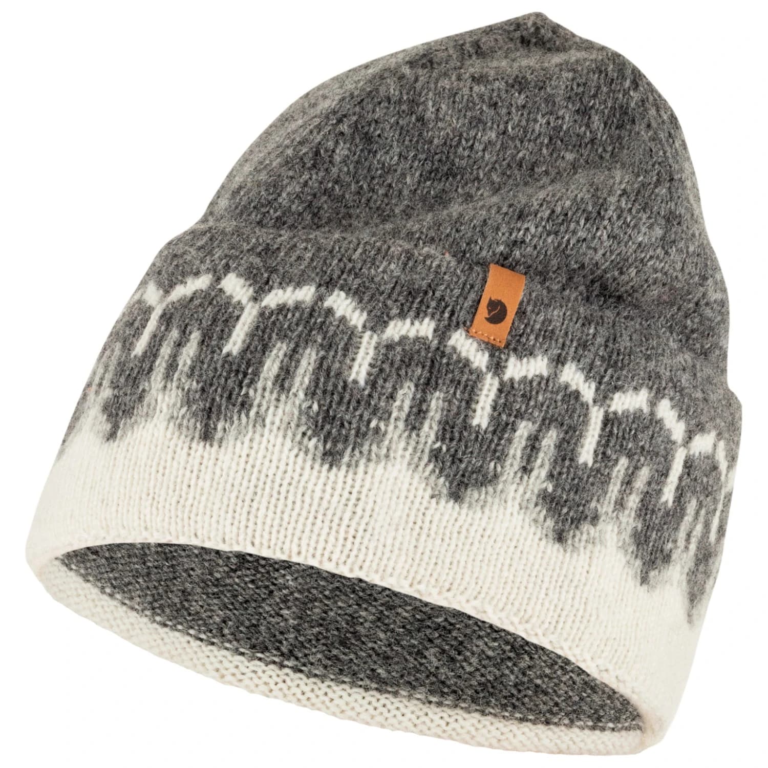 Зимна шапка (beanie) Fjällräven Övik Path Knit Beanie - Chalk White / Grey