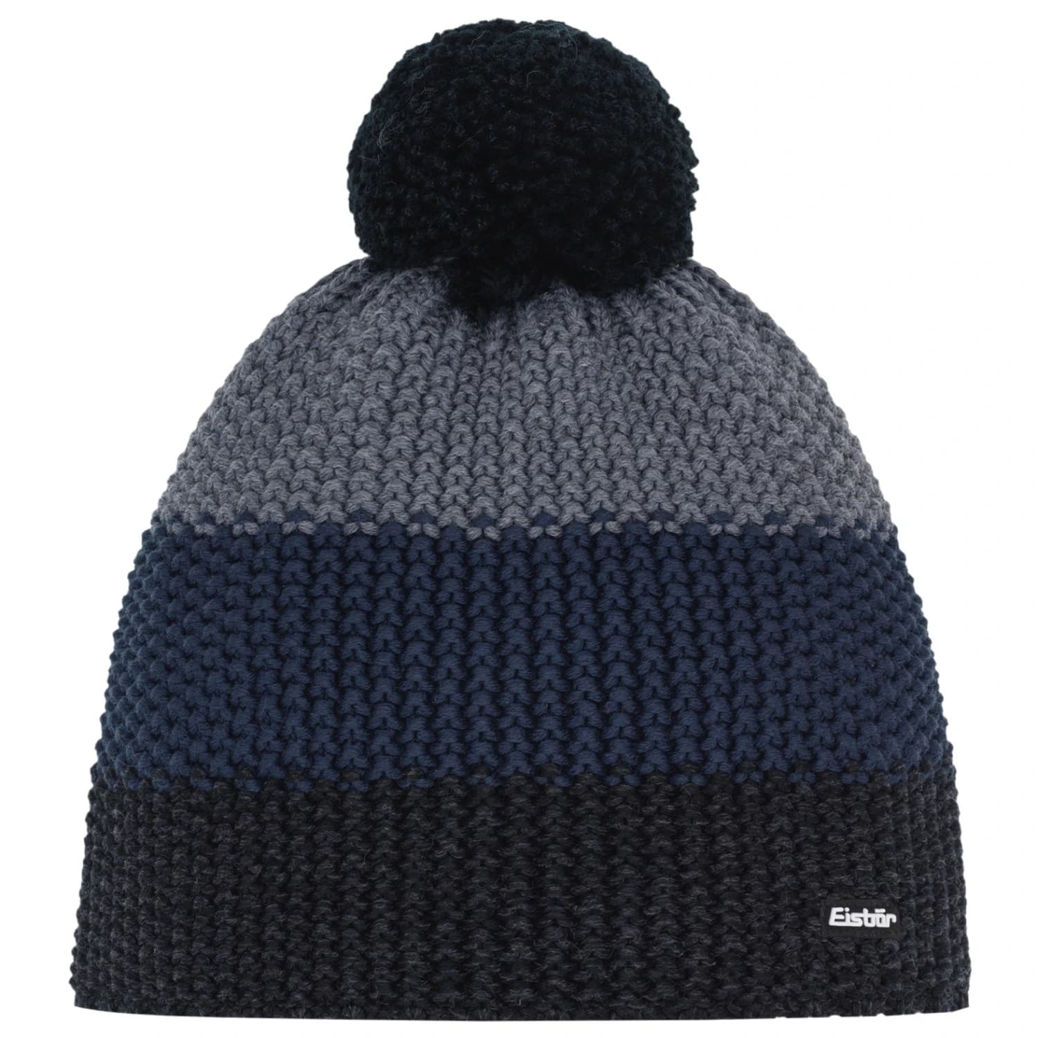 Зимна шапка (beanie) Eisbär Star Pompon Beanie - Black / Dark Cobalt / Anthracite