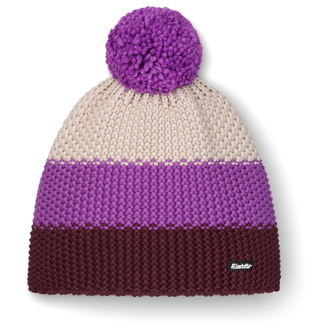 Зимна шапка (beanie) Eisbär Star Pompon Beanie - Night Red / Frozen Twilight / Brushed