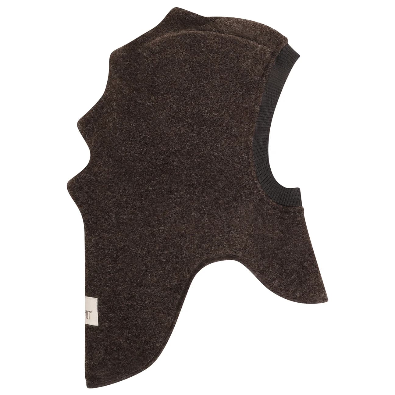 Детска зимна шапка (beanie) Huttelihut Kid's Balaclava Triangles Wool Balaclava - Dark Brown Melange