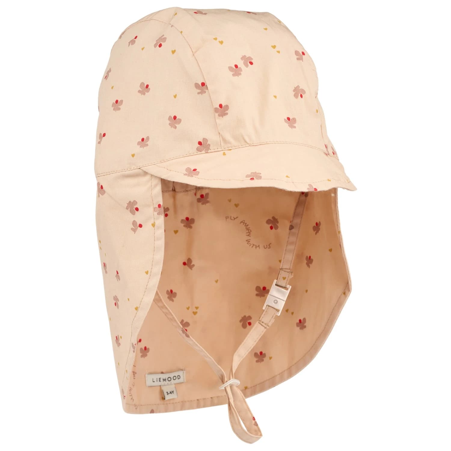 Детска шапка с козирка LIEWOOD Kid's Cecilia Sun Hat Cap - Mini Butterfly / Apple Blossom
