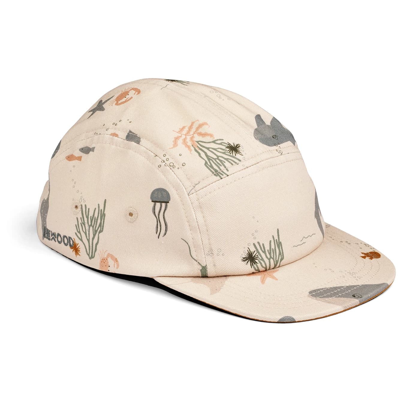 Детска шапка с козирка LIEWOOD Kid's Rory Printed Cap - Sea Creature / Sandy