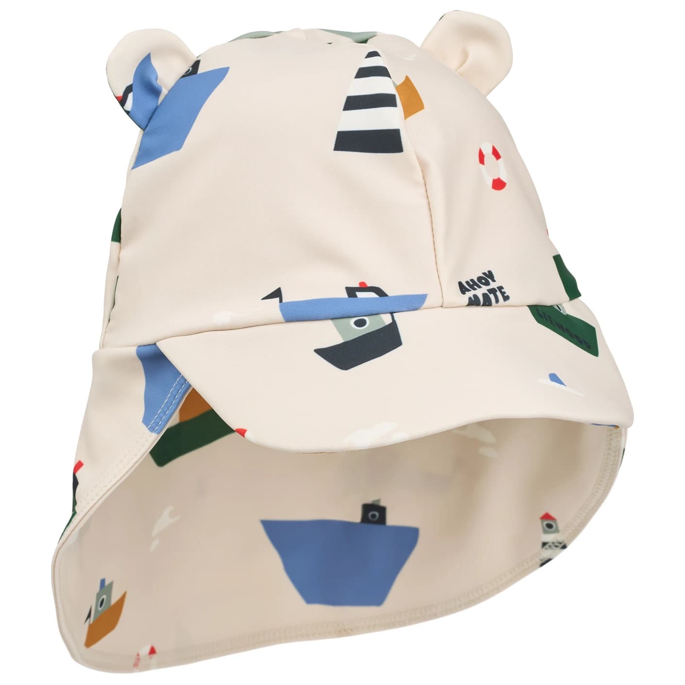 Детска шапка с козирка LIEWOOD Kid's Senia Sun Hat with Ears Cap - Sailing / Sandy