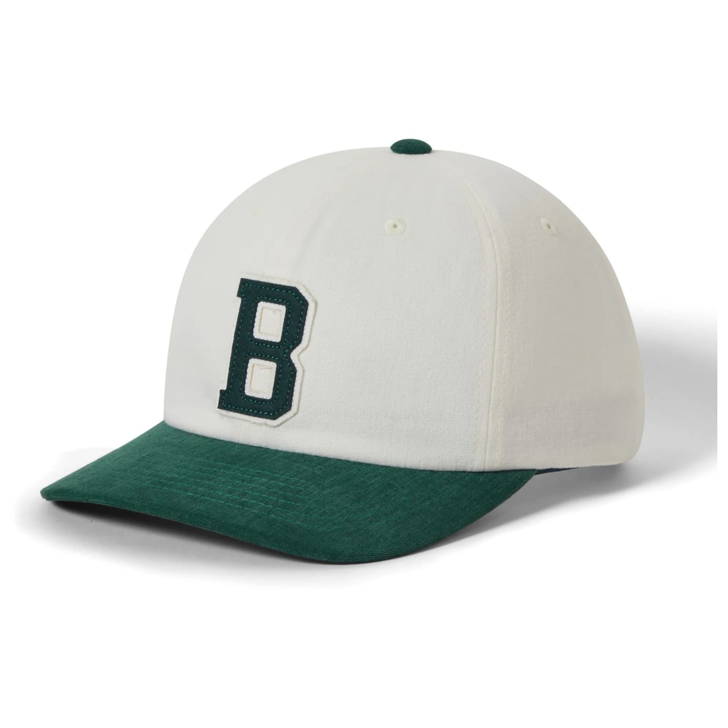 Шапка с козирка Brixton Big B Medium Profile Cap Cotton Cap - Off White / Primal Green