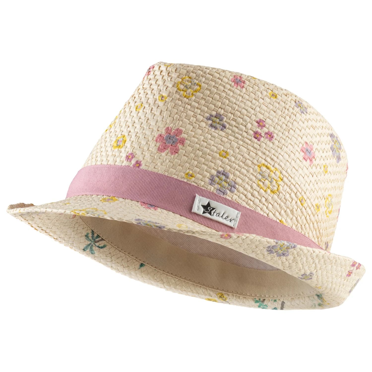 Детска шапка Sterntaler Kid's Straw Hat - Flowers Hat - Sand