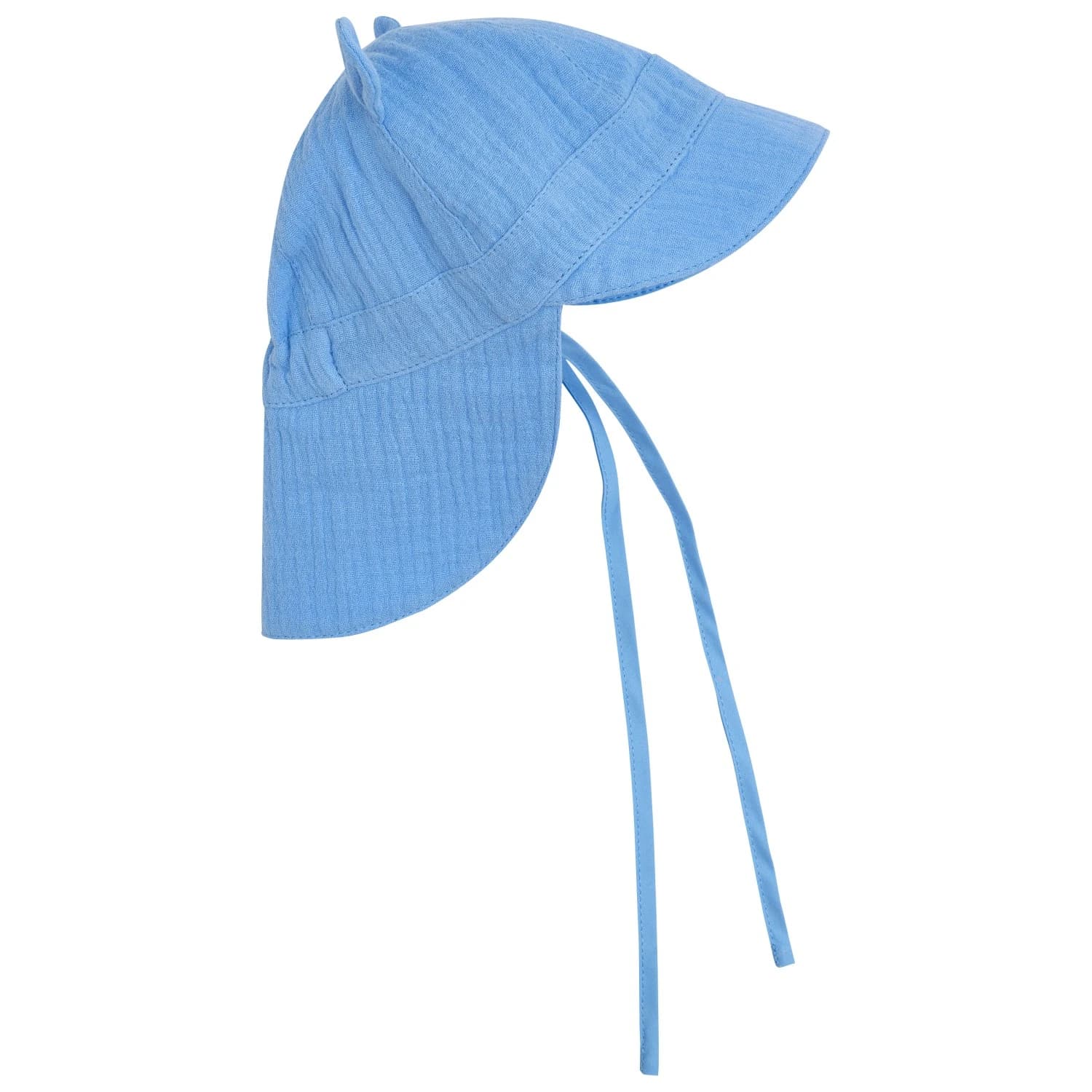 Детска шапка Huttelihut Kid's Summer Hat Ears Muslin Hat - Della Robbia Blue