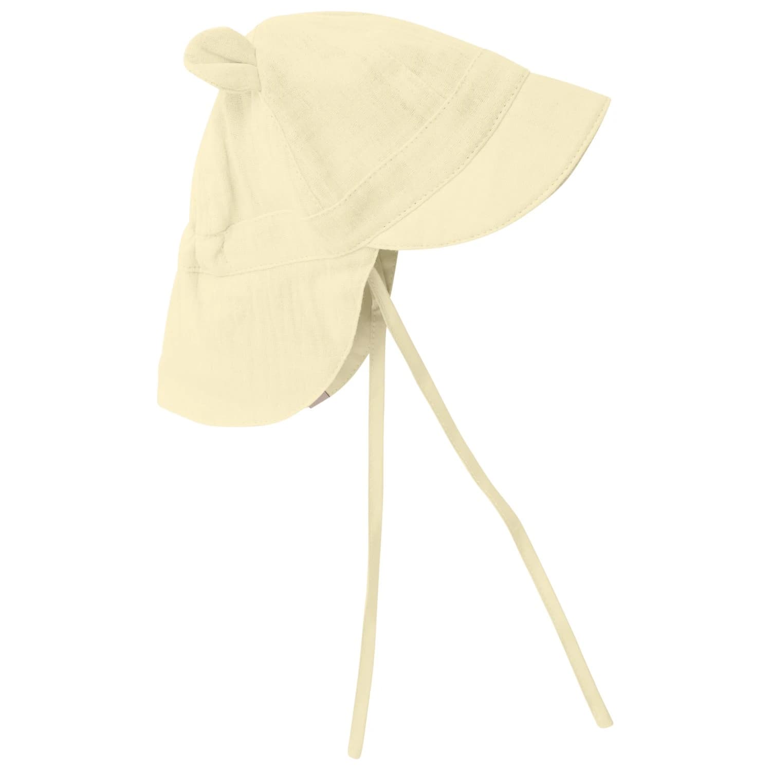 Детска шапка Huttelihut Kid's Summer Hat Ears Muslin Hat - Double Cream