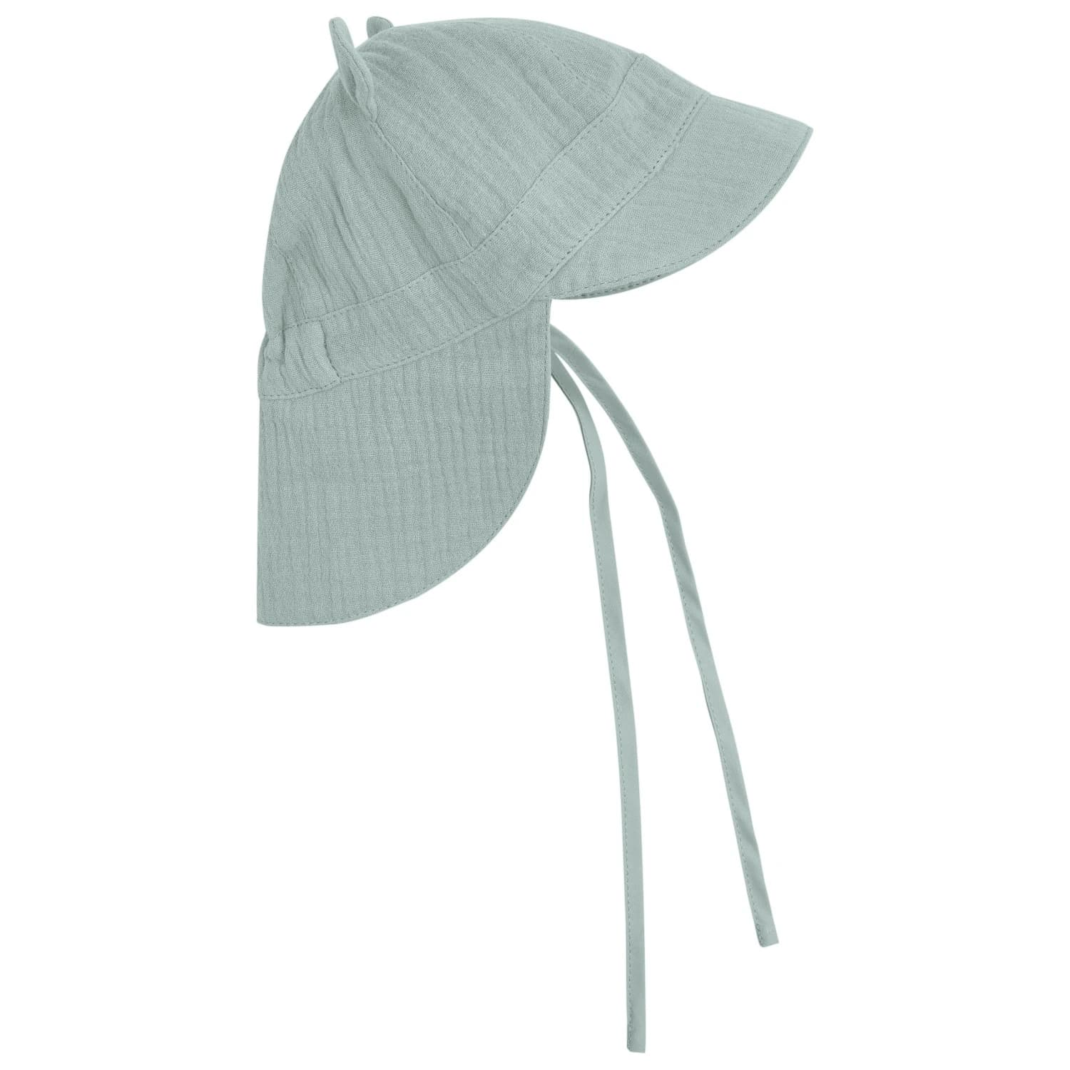 Детска шапка Huttelihut Kid's Summer Hat Ears Muslin Hat - Gray Mist