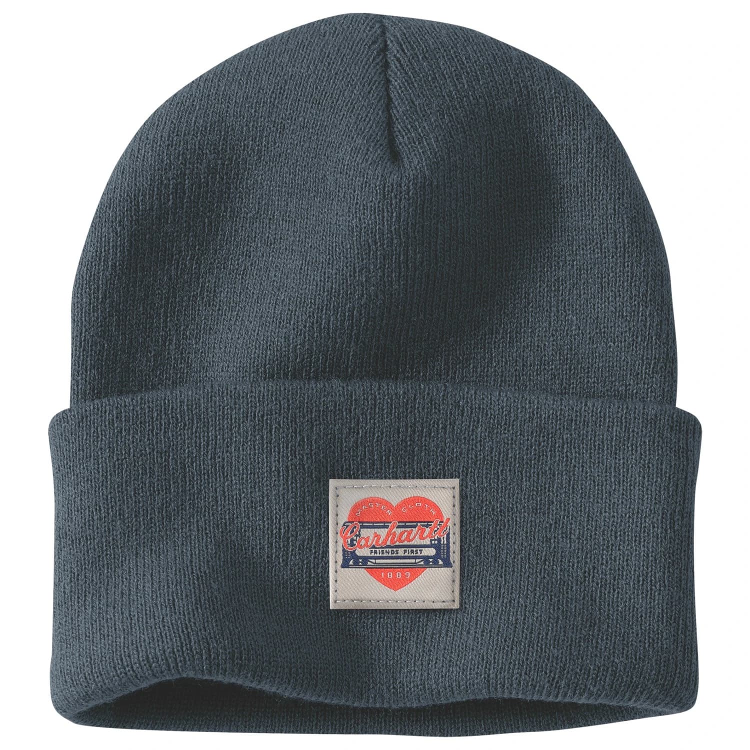 Зимна шапка (beanie) Carhartt Women's Knit Heart Patch Beanie - Deep Smoke Blue