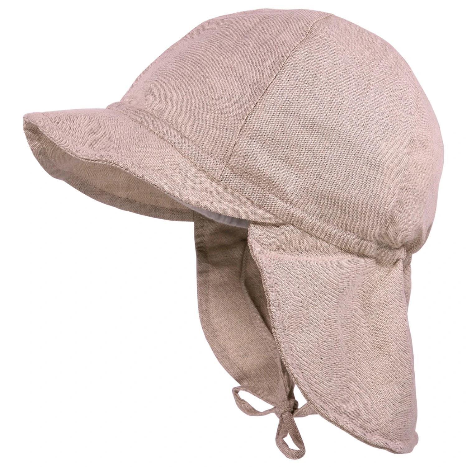 Шапка с козирка maximo Baby Boy's Peak Cap with Neck Protector + Tie Cap - Beigemeliert