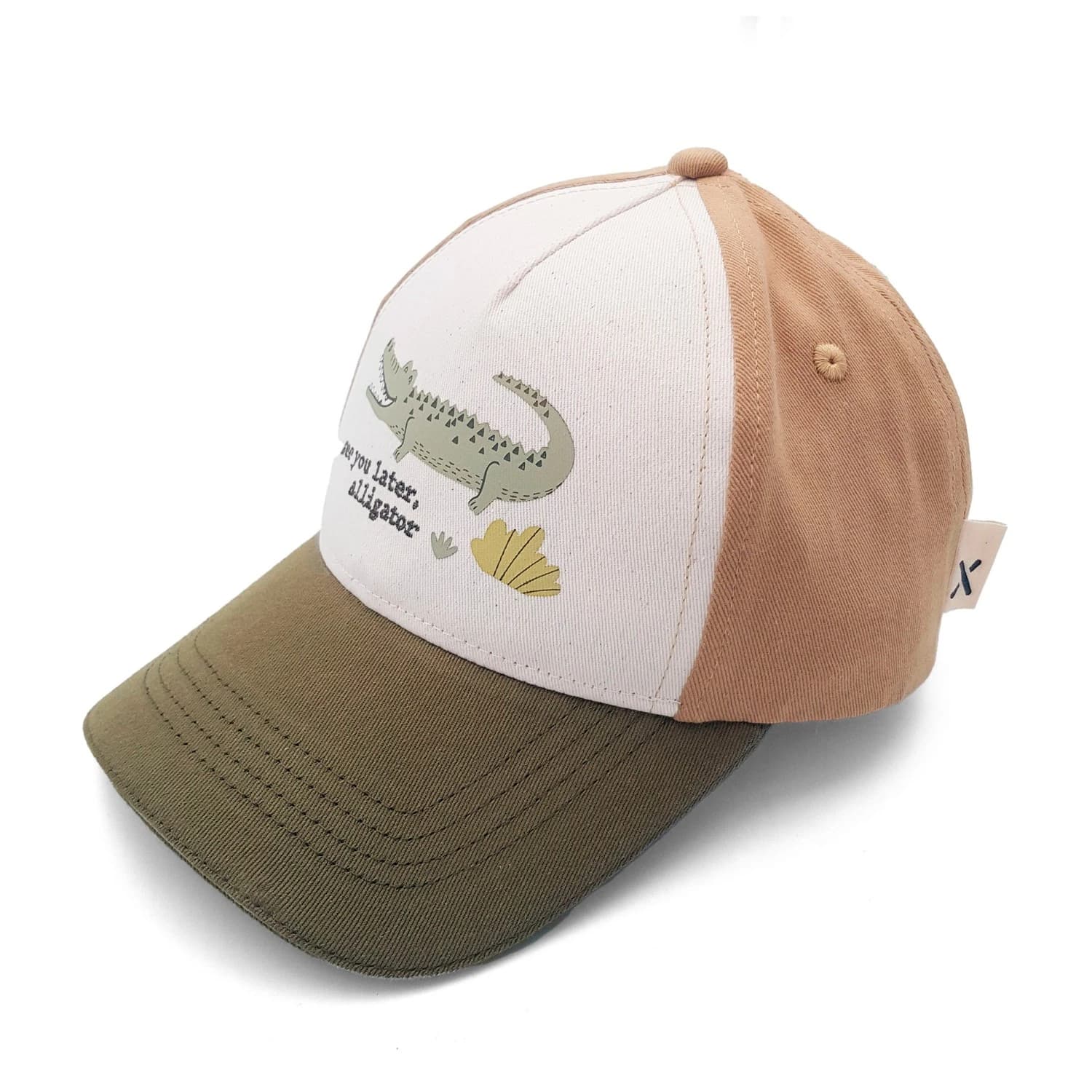 Шапка с козирка Maximo Boy's Cap Crocodile, Hook-and-Loop Closure Cap - Wollweiß / Tee
