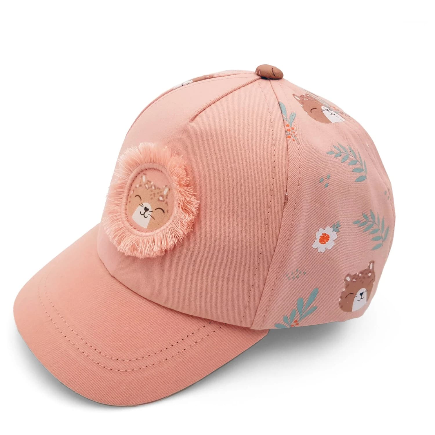 Детска шапка с козирка Maximo Kids' Mini Girl Cap Tiger Hook-and-Loop Closure Cap - Dogwood / Multicolor