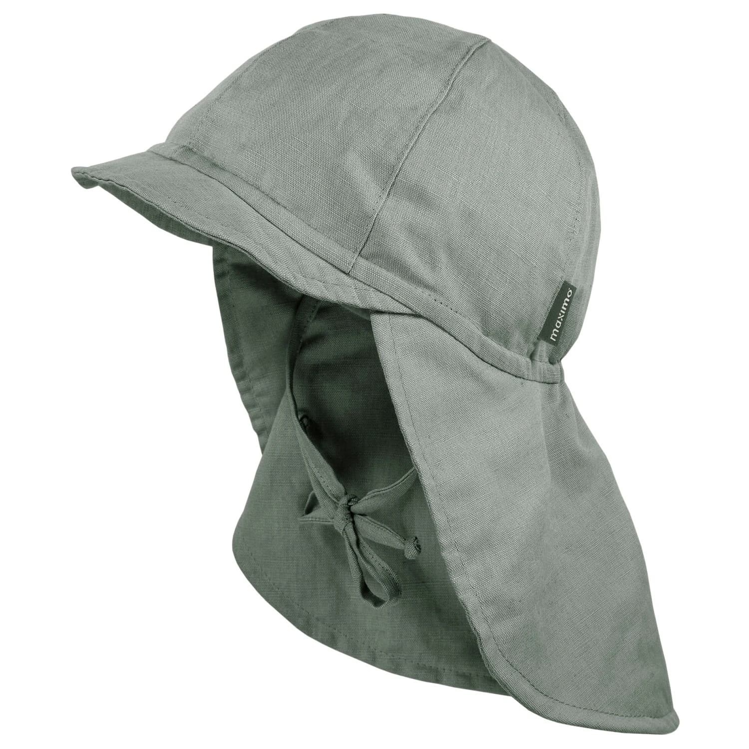 Детска шапка с козирка Maximo Kids' Mini Neck Protector Hat Plain, Tie, Lining Cap - Mineral