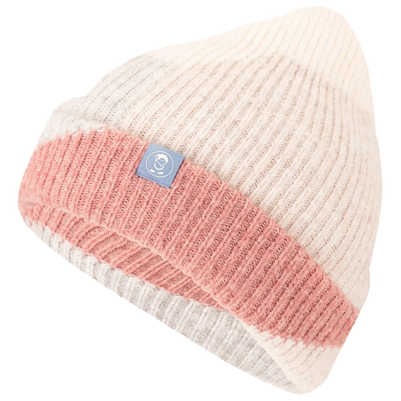 Детска зимна шапка (beanie) Trollkids Kid's Lifjell Cap Beanie - Light Grey / Sandstone / Antique Rose
