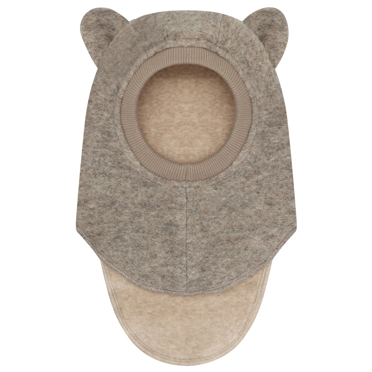 Детска зимна шапка (beanie) Huttelihut Kid's Balaclava Ears Wool Balaclava - Camel Melange
