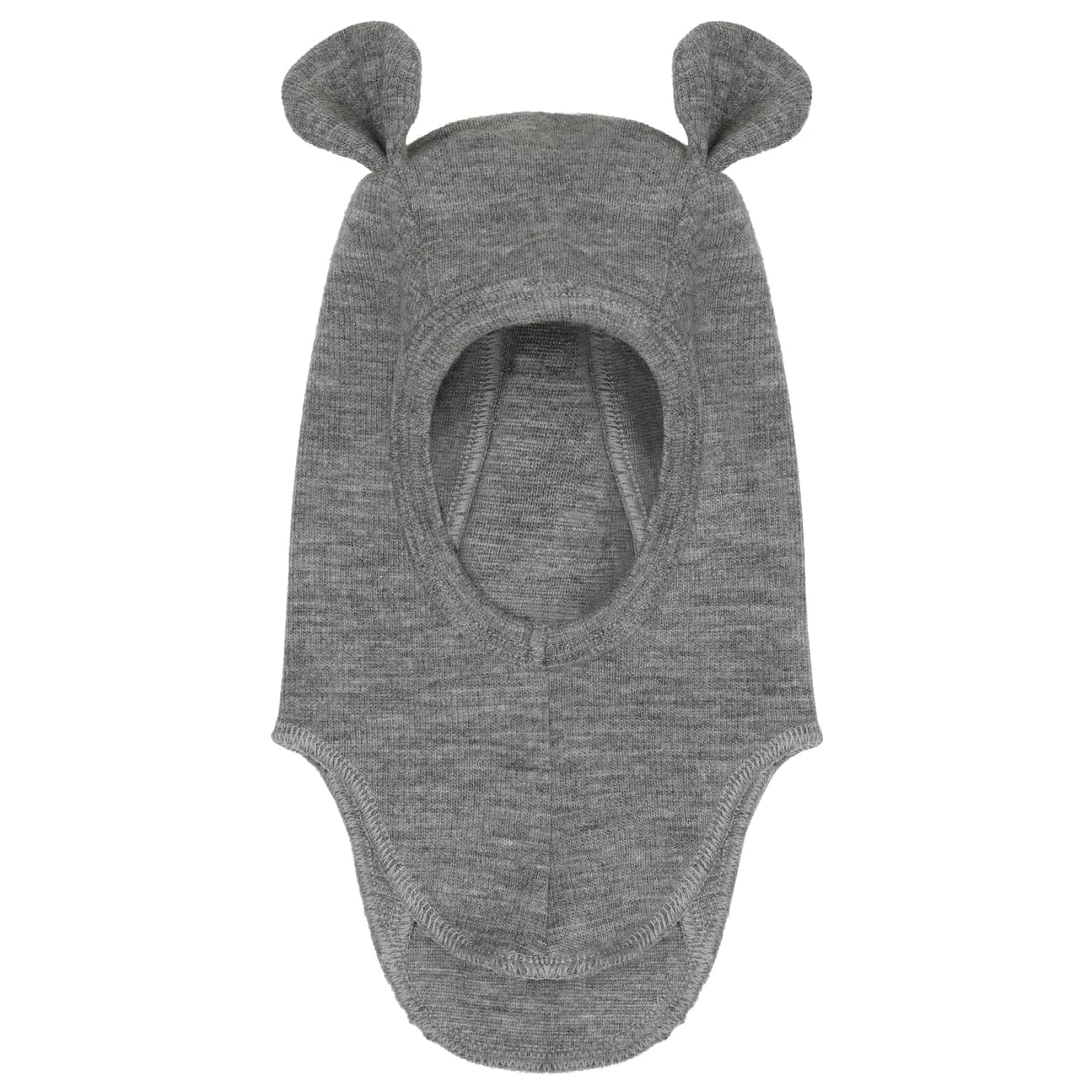 Детска зимна шапка (beanie) Huttelihut Kid's Balaclava Ears Wool Fleece Balaclava - Medium Grey Melange