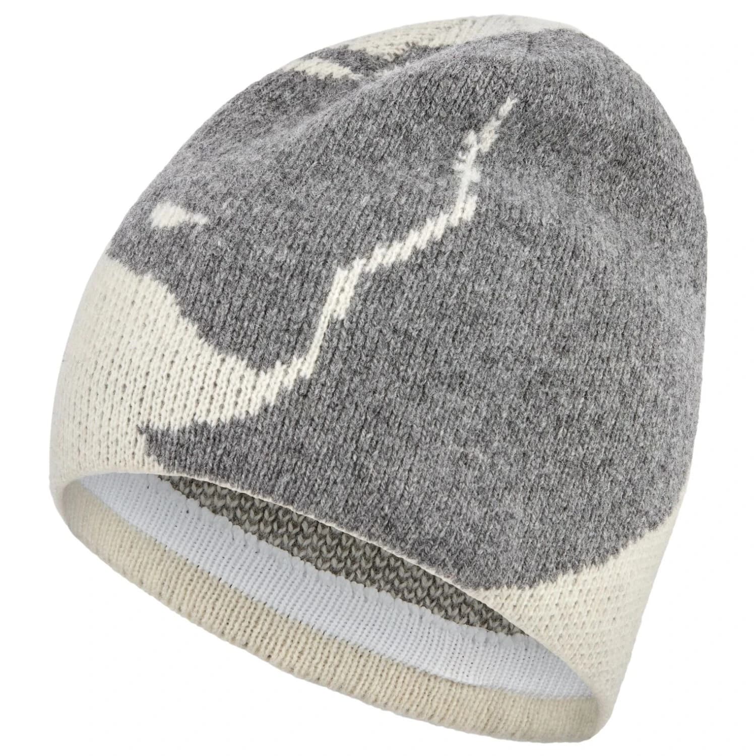 Зимна шапка (beanie) Fjällräven Bergtagen Jacquard Beanie - Chalk White / Grey