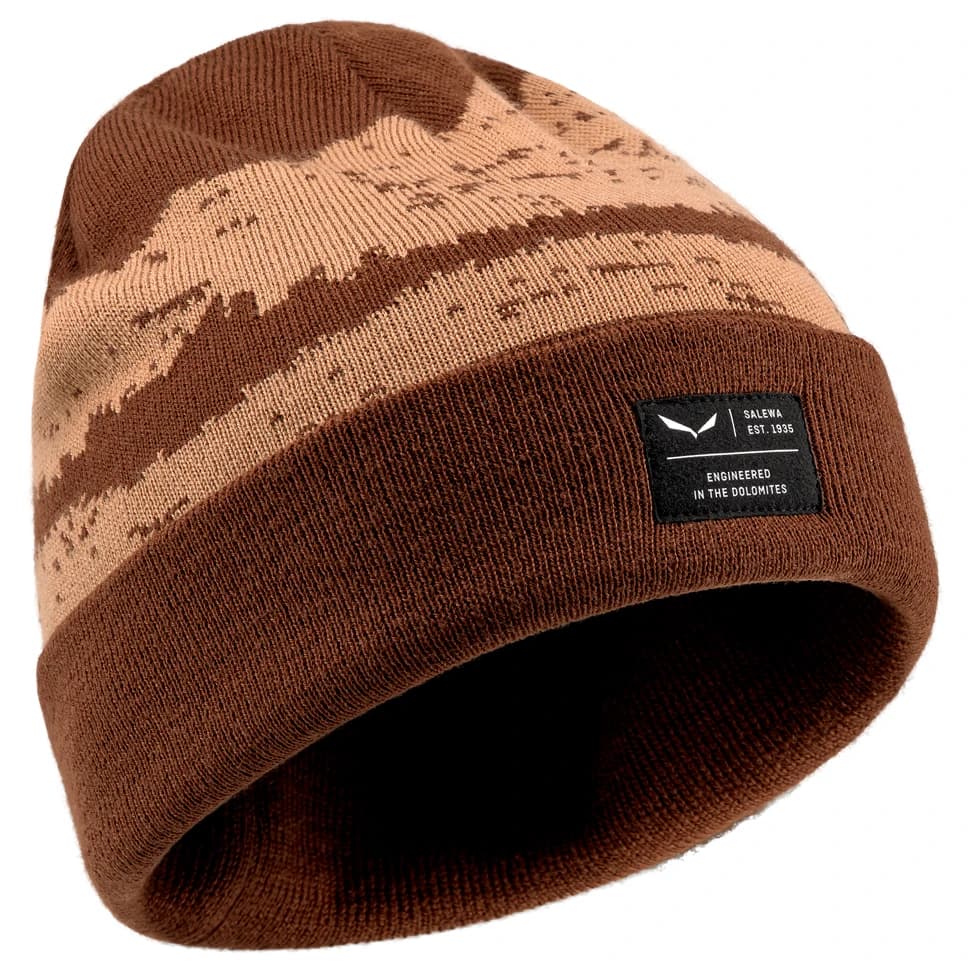 Зимна шапка (beanie) Salewa Logo Beanie - Earth Brown